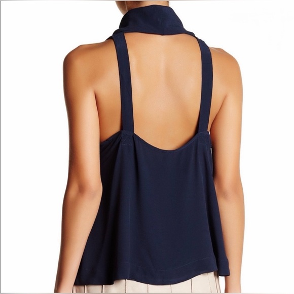 Free People City Lights Turtleneck Blue Top Size L - Picture 2 of 7